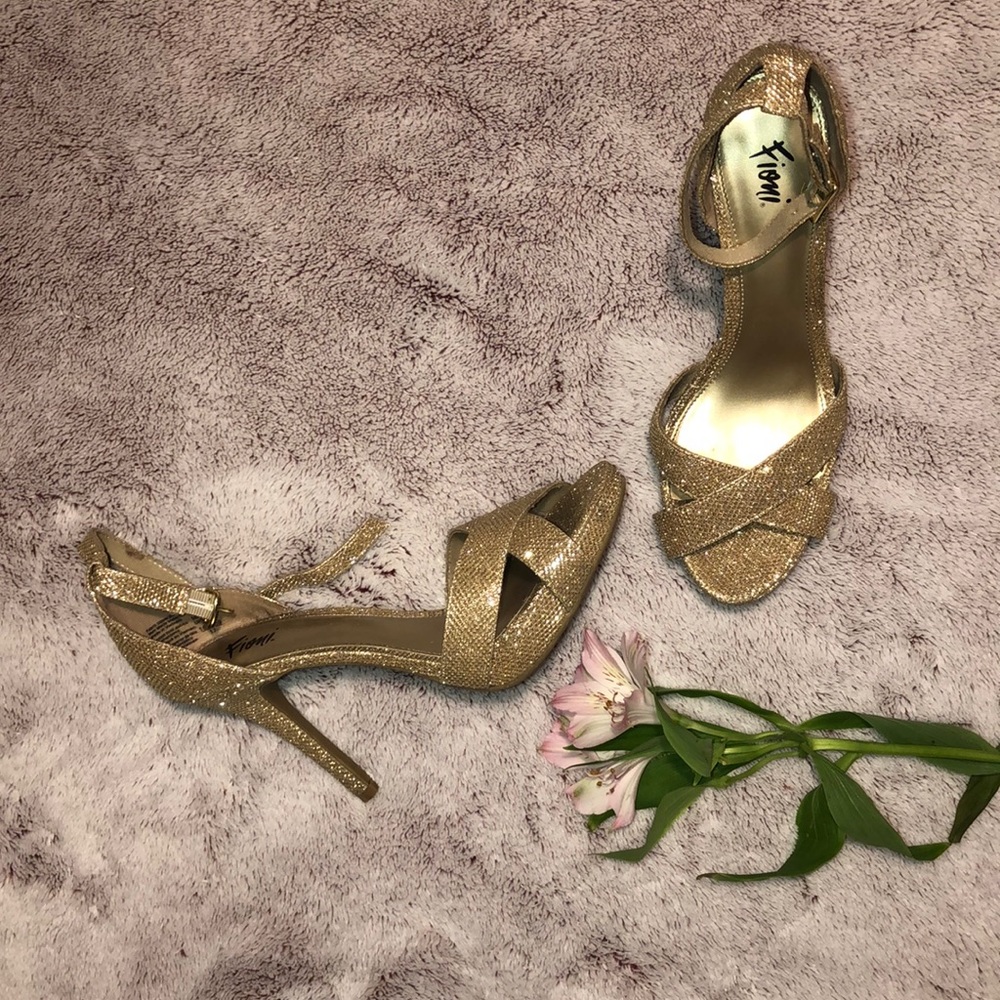 Gold High Heels